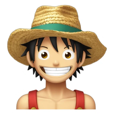 Monkey.d.luffy avec un chapeau de paille sticker