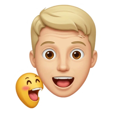 white man standing excited and drooling sticker