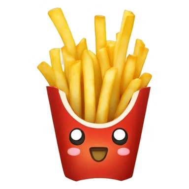French fries with mayonnaise and parmesan  sticker