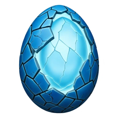 cracked blue dragon egg sticker