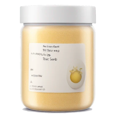 body scrub pot with label sticker