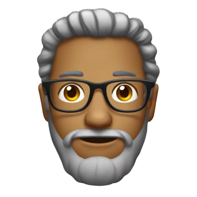 sin pelo, barba, gafas, celular sticker