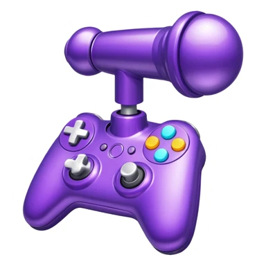 glitter purple and joystick sticker