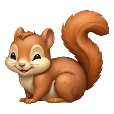 Meme-Worthy Cute Sleeping Squirrel Portrait Emoji, Head resting peacefully with a contented smile, showcasing a nimble build and a luxuriously soft auburn Fur with a bushy tail, eyes shut in a serene, restful nap, Simplified yet hilariously adorable features, highly detailed, glowing with a soft, drowsy light, high shine, relaxed and utterly lovable, stylized with an air of playful laziness, bright and heartwarming, soft glowing outline, capturing the essence of a comically sleepy squirrel, so meme-worthy it feels like it could instantly become the next viral sensation of adorable slumber! sticker