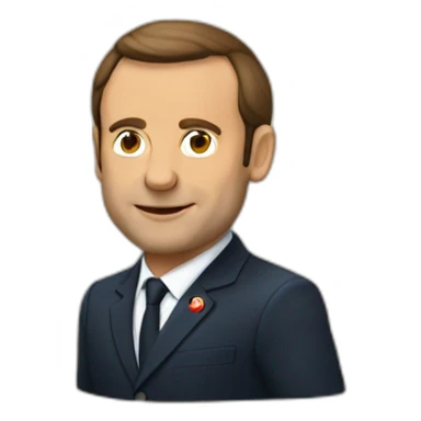 Macron sur une crotte sticker