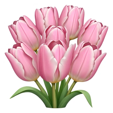 light pink tulip bouquet sticker