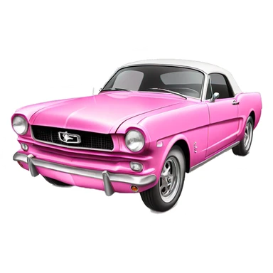 Pink 1952 mustang sticker