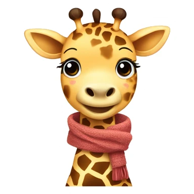 Cute giraffe with scarf sticker
