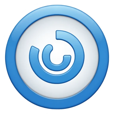 Un check blanco con el fondo azul y dentro de un circulo sticker