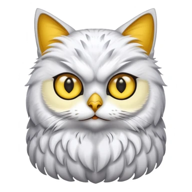 Gato con cuerpo de buho sticker