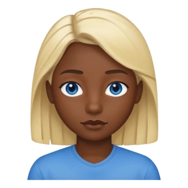 mavi gözlü sarı saçlı zenci sticker