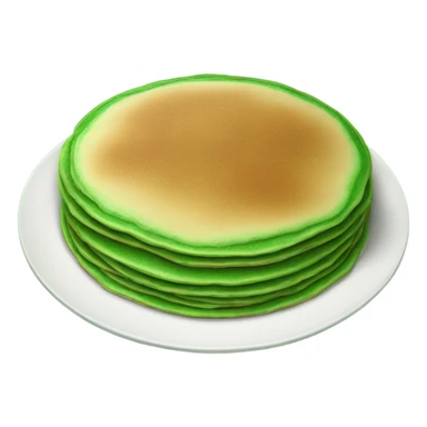 green pancakes on a plate sticker