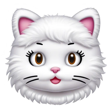 hello kitty with spoolie eyelash sticker