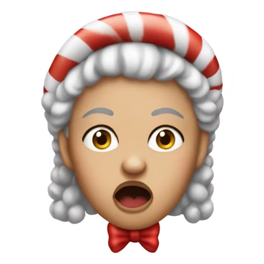 Really Angry queen with candy canes sticker