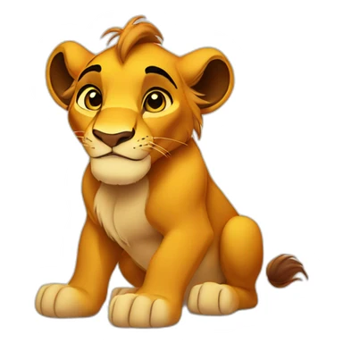 The lion King Simba sticker