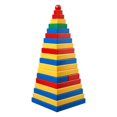multiple lego blocks stacked upwards, colorful, minimal design sticker
