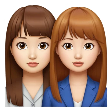 Brenda Song and Debby Ryan (straight bangs) sticker