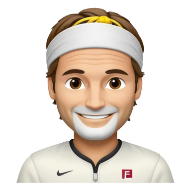 roger federer with head band sticker