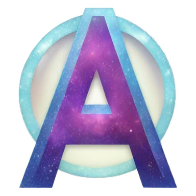 The letter m with a halo around it  sticker