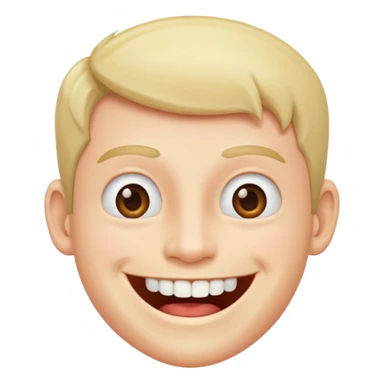 Smiling man with one tooth  sticker