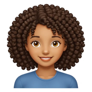 curly haired black girl sticker