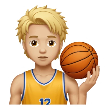 basketball player with gold hair sticker