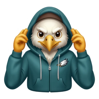 eagles with hoodie sticker