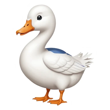 art style drawing of a white goose character giving a thumbs down sticker