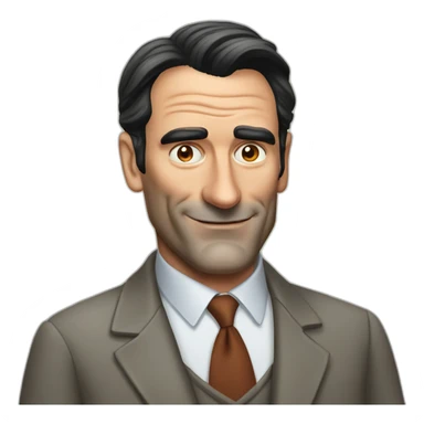 elderly jon hamm sticker