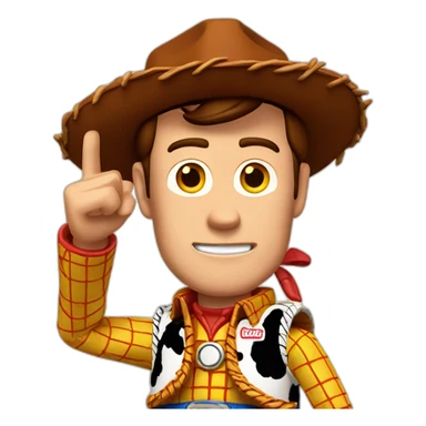 Woody toy story fighting sticker
