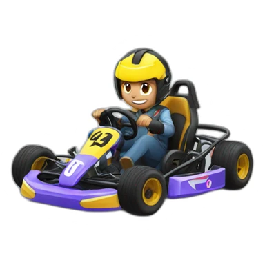 Kart cross sticker