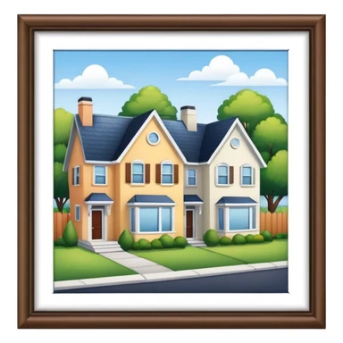 Suburban houses next to each other no sky sticker