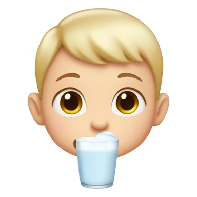 Baby drinking milk sticker