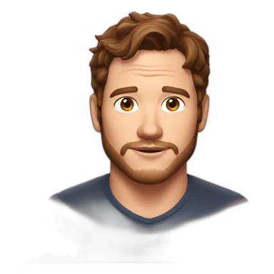 Chris Pratt brunette sticker