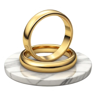 Rings on marble plate sticker