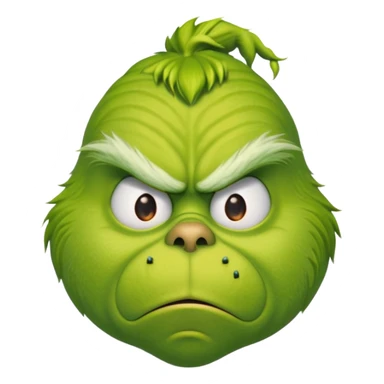 the grinch face angry emoji sticker