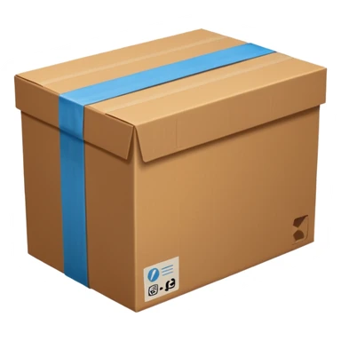one cardboard box sticker