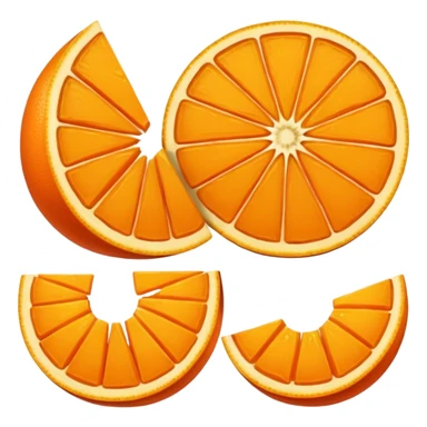 orange wedge sticker