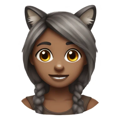 Raccoon girl sticker