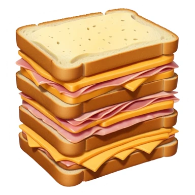 Bread ham fist cheese sandwich  sticker