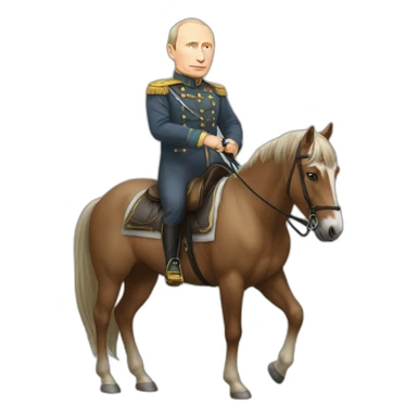 Putin monta a caballo sticker