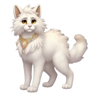 Furry, sparkle, iridescent, colorful, pastel, edgy, cool, fantasy beautiful, brown, beige, white, divine, godly, angelic, animal, anthro, full body, fursona, feline sticker