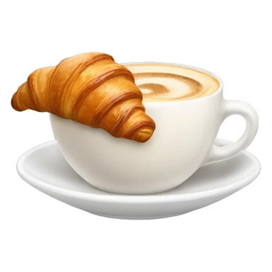 Croissant cappuccino sticker