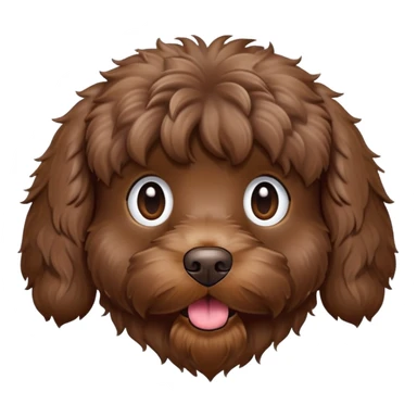 Cockapoo dog with chocolate sticker