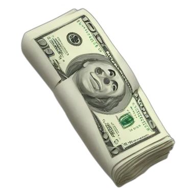 wad of dollars sticker