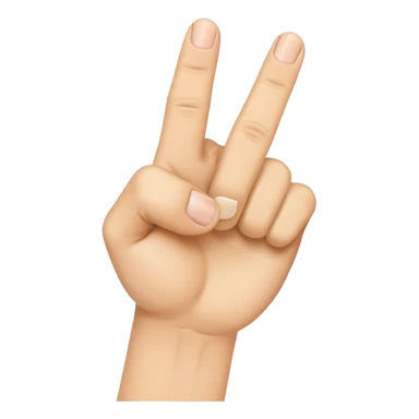Fist emoji with middle finger and ring finger sticking up sticker