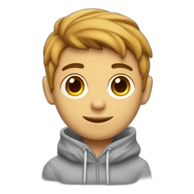 un chico joven, moreno con sudadera sticker