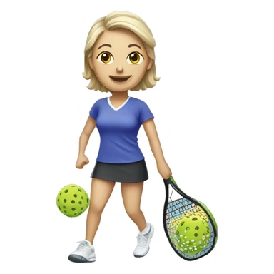 Pickleball lady  sticker
