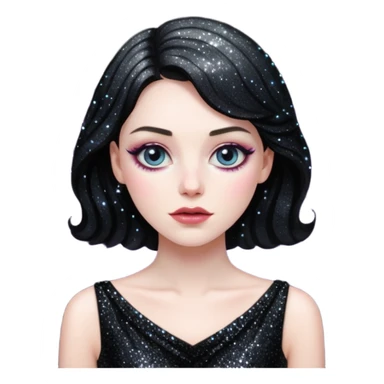 Glitter noir darling sticker