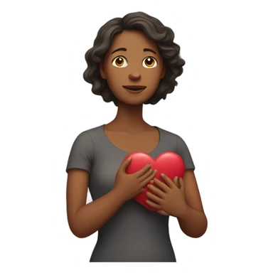 Mother holds her heart in her arm sticker